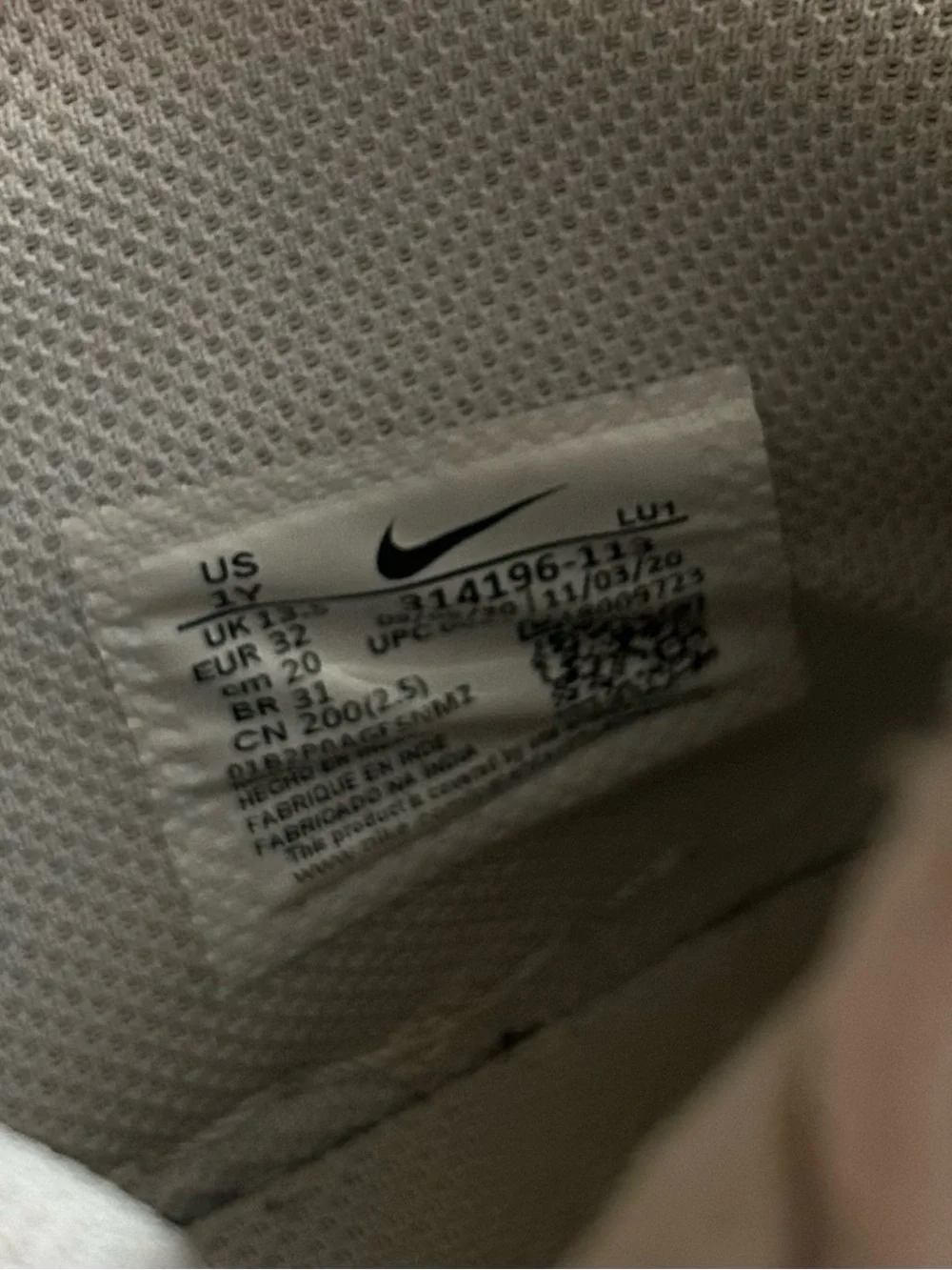 Nike Kids White High-Top Sneakers with Strap
